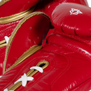 Pro Horse Hair Fight Boxing Gloves – 10 Oz Red/Golden