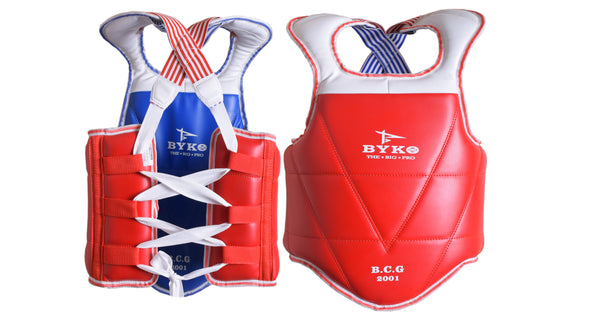 Byko Boxing Chest Guard Reversible, Kickboxing MMA Muay Thai Body Protector  Sparring Training Heavy Punching, Adjustable Strike Shield, Martial Arts Upper Belly Ribs Protection Pad, Taekwondo