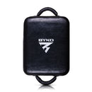 BYKO rectangular body shield black – front view showing padded strike surface and logo