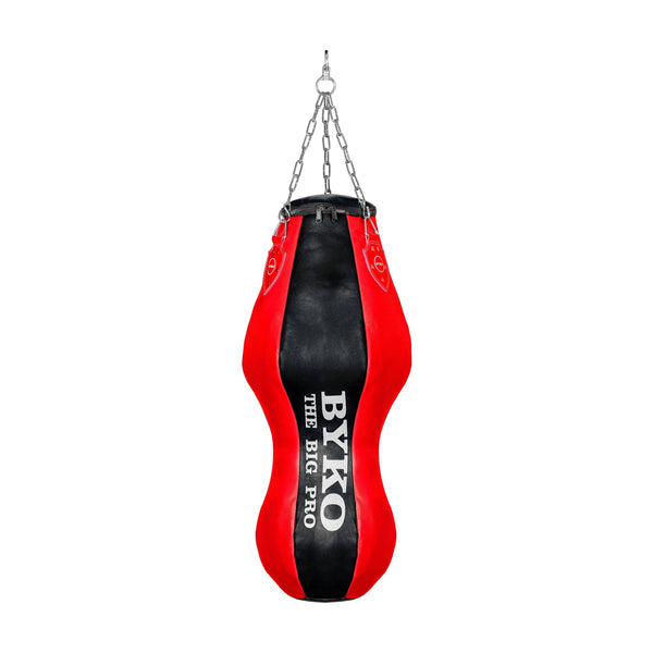 BYKO Angled Bag – 40x100cm Red/Black – Professional Slanted Punching Bag for Precision Striking - Byko sports