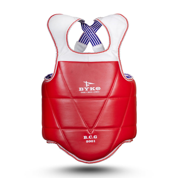 Byko Boxing Chest Guard Reversible, Kickboxing MMA Muay Thai Body Protector Sparring Training Heavy Punching, Adjustable Strike Shield, Martial Arts Upper Belly Ribs Protection Pad, Taekwondo - Byko sports