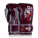 BYKO Impact maroon gray boxing gloves front & back view