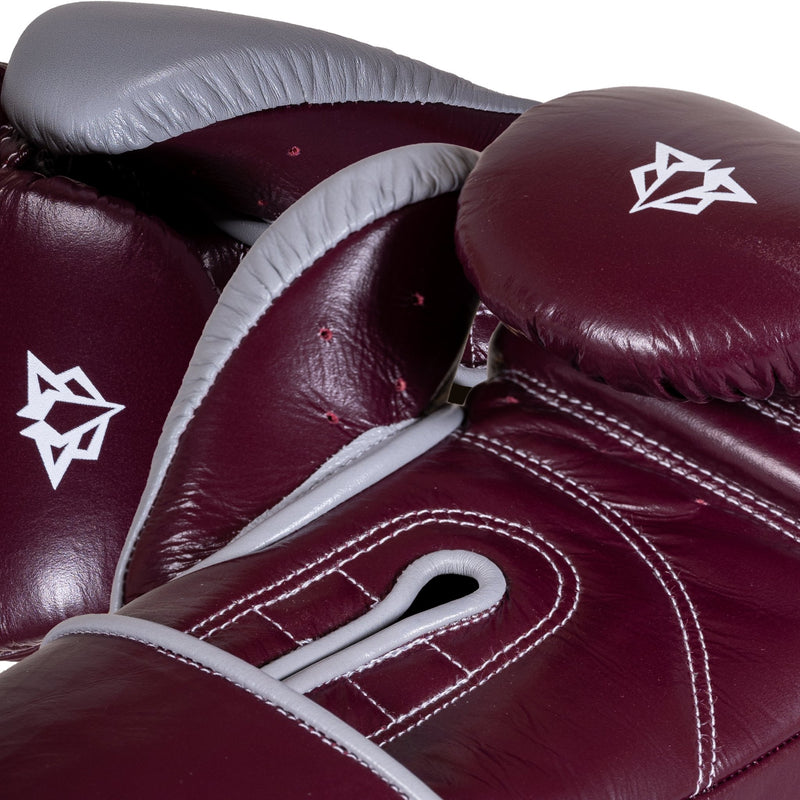 BYKO Impact maroon gray gloves close-up padding
