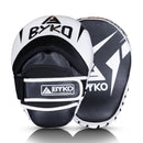 BYKO Focus Mitt Arch – Premium White/Black Punching Mitts for Boxing & MMA Training - Standard - Byko sports