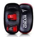 BYKO Kick Shield Pair – Premium Leather Training Target (Standard) – Red/Black Heavy Duty Focus Pads - Byko sports