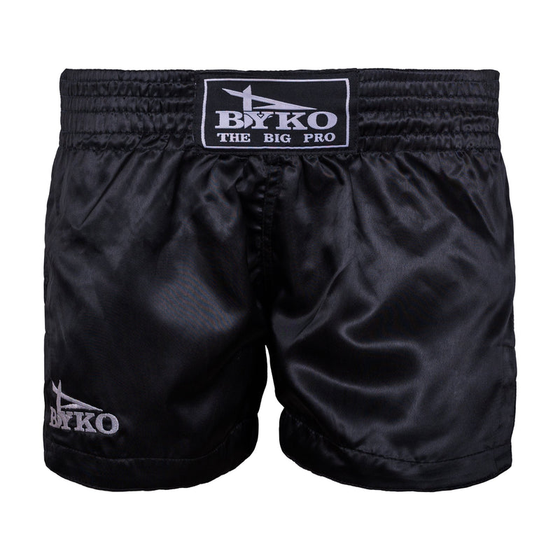 BYKO Muay Thai Shorts – Premium Black Fight Shorts (XXS - XL) – Authentic Nak Muay Training & Competition Shorts - Byko sports