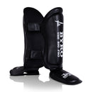 BYKO Shin Instep Pads – Premium Kickboxing & MMA Leg Protection (S - L) – Black & White Training Gear - Byko sports