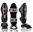 BYKO Shin Instep Pro – Premium MMA/Kickboxing Shin Guards (S - XXL) – Red & Black High - Performance Protection - Byko sports