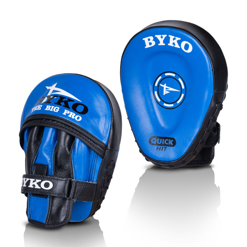 Blue and Black BYKO Boxing Focus Mitt for Hook and Jab Training