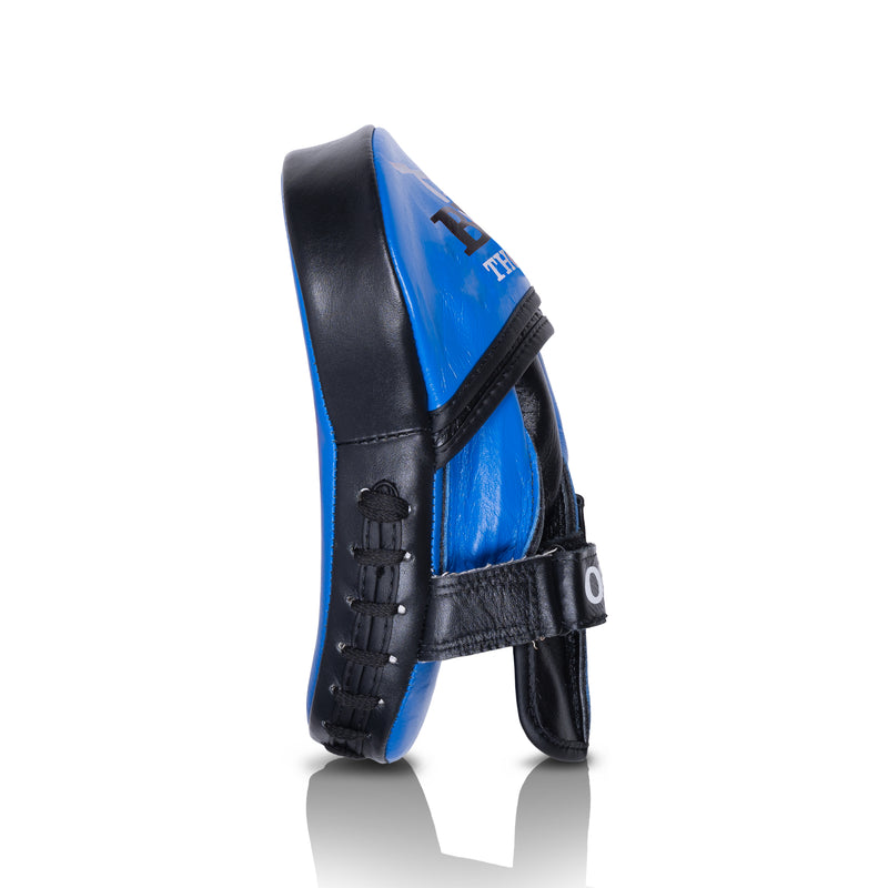 BYKO Boxing Smart Mini Mitt – Blue & Black Leather- Side view