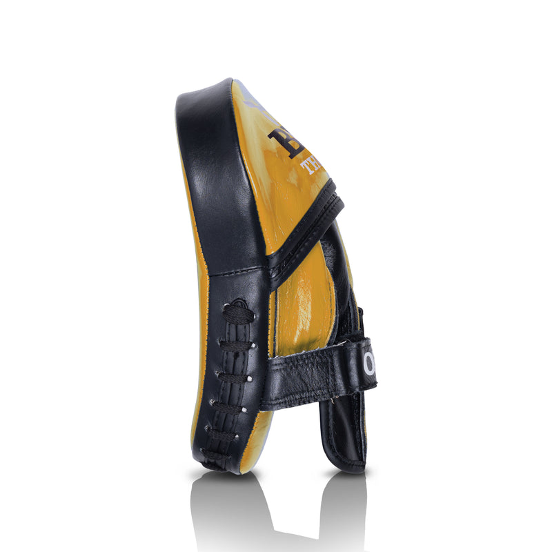 BYKO Sports Gold Black Focus Mitt for Professional Coaches - Side View