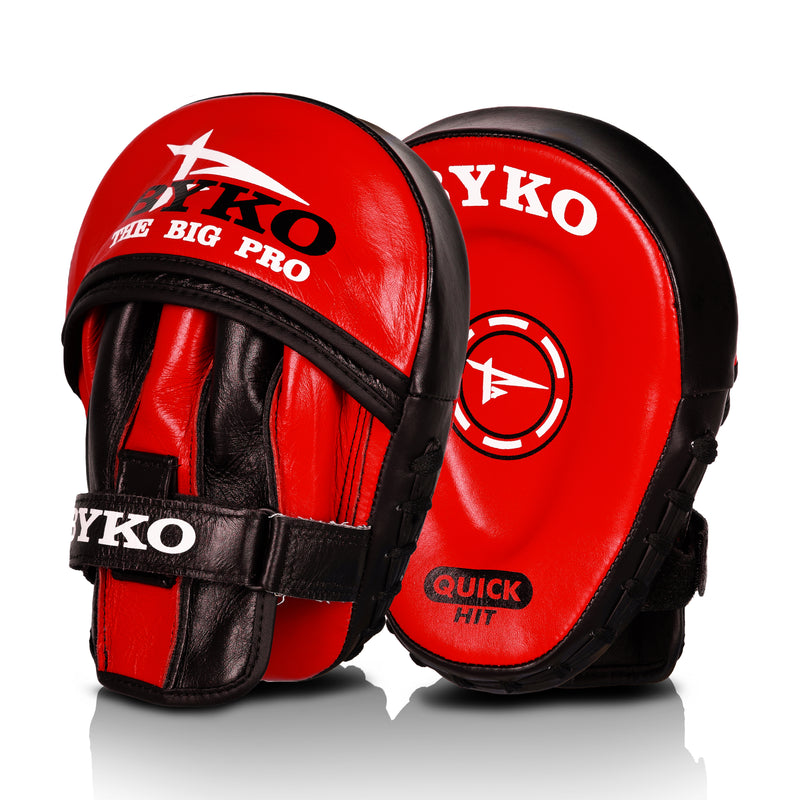 Red and Black Hook and Jab Focus Mitt for Pad Training