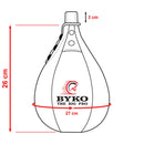 BYKO Speed Ball – Medium (M) White/Black – Premium Leather Speed Bag for Boxing & MMA Training - Byko sports